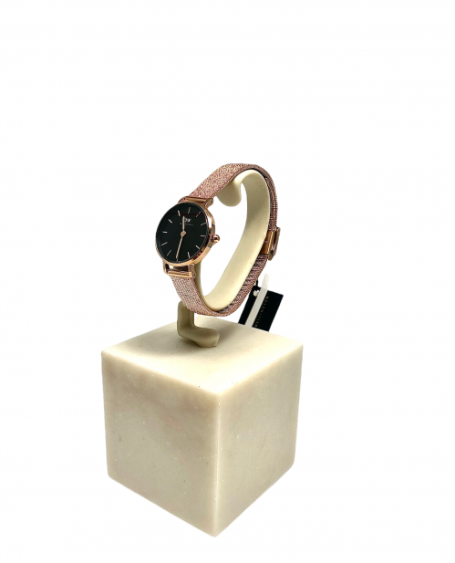 Nuovo orologio Daniel Wellington Petite Pressed Melrose con cassa tonda e quadrante color nero. DW00100440 Daniel Wellington.